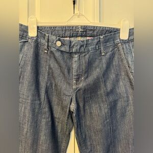 7 For All Mankind Blue Trouser Flare & Wide Leg Jeans